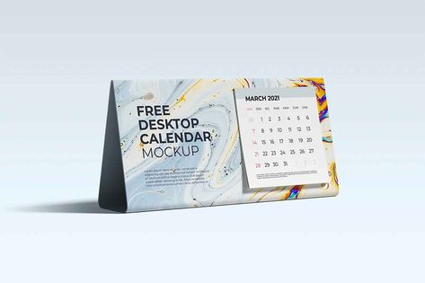 Free Desktop Calendar Mockup (PSD) Desktop Calendar Design, Free Standing Desk, Desk Calendar Mockup, Calendar Mockup, Poster Mockup Psd, Photoshop Logo, Perspective View, Ipad Mockup, Purchase Card