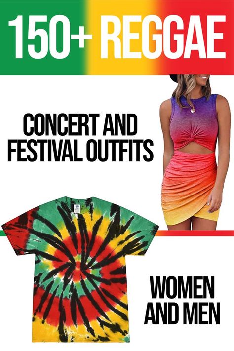 Going to a Reggae event and don't know what to wear? We cover many reggae outfit styles, so you can easily put together your ideal outfit for your event! Reggae Concert Outfit, Reggae Concert, Concert Outfit Men, Concert Outfit Fall, Reggae Festival, Rasta Clothes, Reggae Style, Concert Outfit Summer, Festival Outfits Women