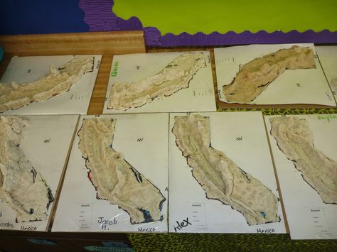 California Salt Dough Map, 4th Grade California Social Studies, California Regions Project 4th Grade, California History Projects, State History Projects, Homemade Salt Dough, California Missions Project, Classroom History, Blackboard Drawing