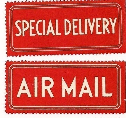 Vintage mailing labels via ImagineArt7’s Etsy shop. Etsy Packaging, Cards Valentines, Christmas Mail, Travel Stamp, Going Postal, Dollhouse Printables, Ticket Design, Mailing Labels, Burn Book