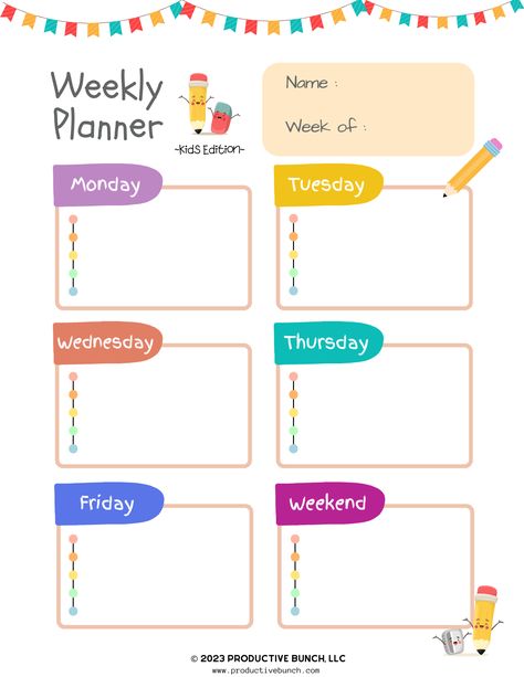 Weekly planner free