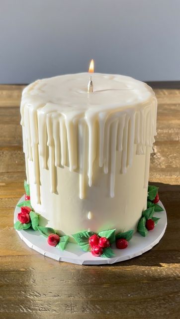 Best Christmas Cake, Christmas Bake Off, Holiday Cake Decorating, Christmas Cakes Easy, Cake Decorating Flowers, Christmas Themed Cake, Christmas Cake Designs, New Year's Cake, Christmas Cake Decorations