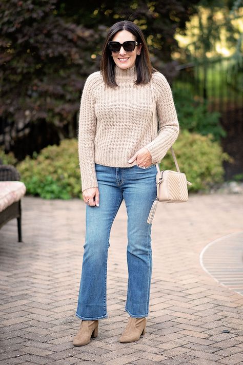 Jolynne Shane, Stuart Weitzman Boots, Ankle Length Jeans, Vintage Havana, Color Pairing, Current Styles, Pretty Clothes, Winter Clothes, Chunky Sweater