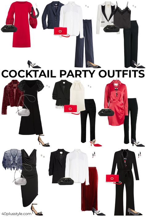 Cocktail Attire For Women Skirt, Dresscode Cocktail Pants, Women Cocktail Outfit, Chic Party Outfit Classy, Evening Formal Outfit, Christmas Cocktail Outfits For Women, Cocktail Party Looks For Women, Womens Cocktail Attire Pants Evening Party, Evening Cocktail Outfit