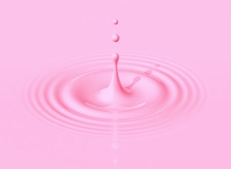 Pink drop of strawberry milk and ripple | Premium Photo #Freepik #photo #food #abstract #circle #splash Food Abstract, Pink And White Background, Banana Shake, Milk Splash, Abstract Circle, Photo Food, Milk N Cookies, Strawberry Milk, Strawberry Banana