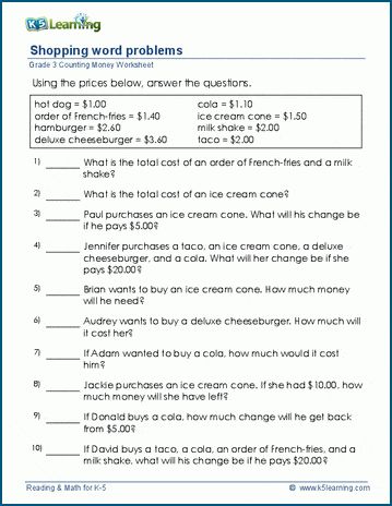 Grade 3 math worksheets on counting money: shopping problems. Free | Math | Worksheets | Grade 3 | Printable 3rd Grade Money Worksheets, Profit And Loss Worksheets For Grade 5, Money Math Worksheets Free Printable, Math Sheets For 3rd Grade Free Printable, Money Worksheets Grade 3, Math Worksheets For 4th Grade, Math Worksheets Grade 3, Grade 3 Math Worksheets, Worksheets For 3rd Grade