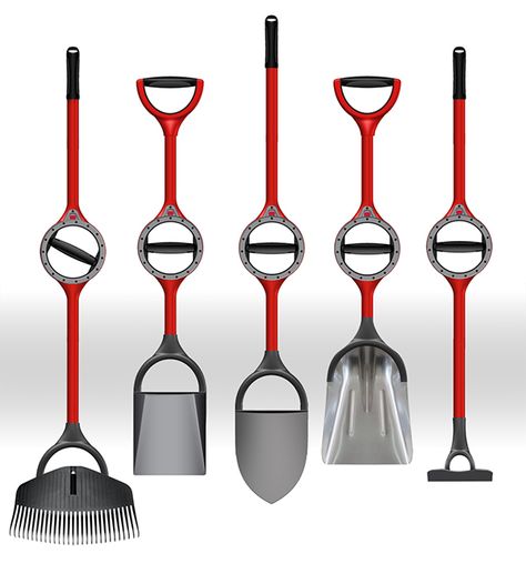 Ergonomical garden tools, that helps to minimize muscle strain. #garden #tools #YankoDesign Garden Tools Design, Power Tools Design, Ergonomic Tools, Garden Gadgets, Best Garden Tools, Garden Tool Organization, نباتات منزلية, Garden Tool Shed, Garden Power Tools