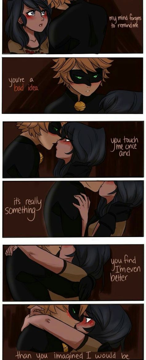 Marichat Comic, Adrien X Marinette, Photo Manga, Mlb Comics, Miraculous Ladybug Kiss, Tikki Y Plagg, Catty Noir, Miraculous Ladybug Memes, Adrien Y Marinette