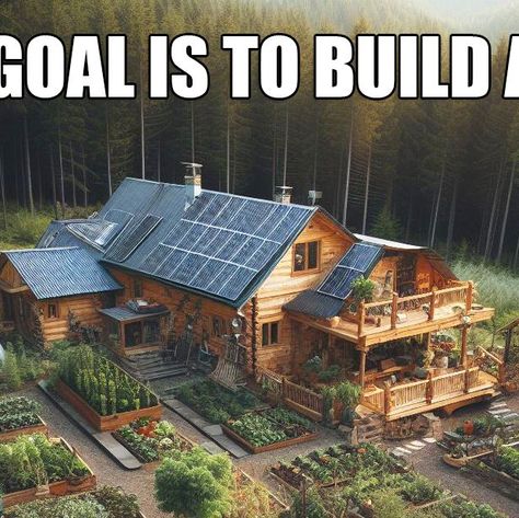 Self-Sufficient Backyard on Instagram: "👏 . . . #selfsufficientbackyard #livingoffgrid #goal #woodhouse #homesteading #homesteadingskills #selfsufficient #selfsufficientliving #selfsufficientgardening #offgridhomestead #offgridlife #homesteading #homesteadersofinstagram #homesteadlife #backyardhomestead #farmstead #farmliving #backyardfarming #homesteadinglife #homesteader #backyardhomesteading #selfsufficiency #wood #stove #selfsustaining #selfsustainability #diyproject" Garden School, Farm Plans, Earth Sheltered, Vertical Farming, Homesteading Skills, Impossible Dream, Cottage Garden Design, Gorgeous Bedrooms, Small Steps