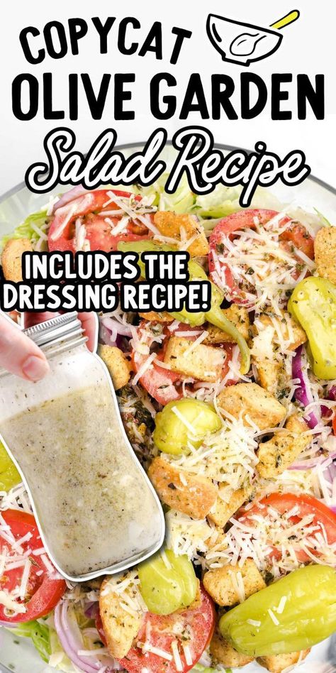 Copycat Olive Garden Salad, Olive Garden Salad Dressing Recipe, Olive Garden Salad Recipe, Garden Salad Recipe, Olive Garden Salad, Copycat Olive Garden, Salad Dressing Recipes Healthy, Vegetarian Salad, Fresh Salad Recipes