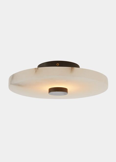 Arteriors Moers Flush Mount - Bergdorf Goodman Lights Over Dining Table, Bathroom Interior Design Luxury, Ceiling Mounted Light, Alabaster Stone, Drop Lights, Modern Flush Mount, Foyer Lighting, White Alabaster, Semi Flush Lighting