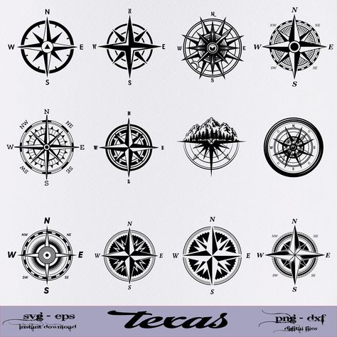 Nautical Compass Drawing, Compass Png, Compass Clipart, Nautical Compass Tattoo, Compass Svg, Minion Face, Compass Symbol, Plane Tattoo, Compass Tattoo Design