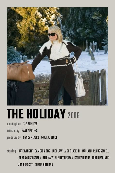 The Holiday Movie Poster The Holiday Movie Poster, The Holiday Movie Aesthetic, The Holiday Poster, Holiday Movie Poster, The Holiday Movie, Happy New Year Movie, Aka Christmas, Romcom Movies, Christmas Movies List