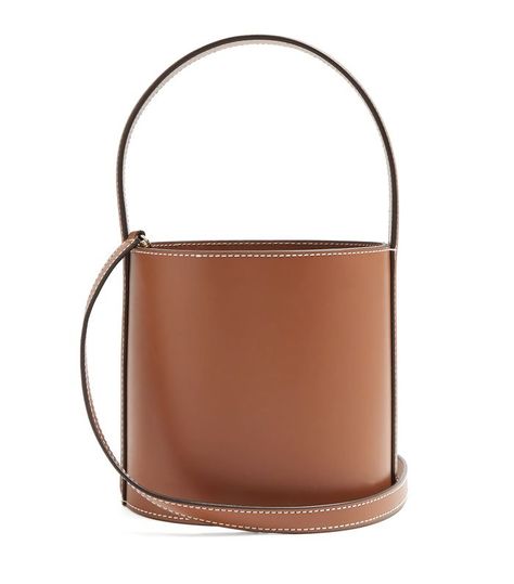 Staud Bissett Bag Sabina Socol, Brown Accessories, Best Tan, Tan Handbags, Tan Bag, Cheap Bags, Trending Handbag, Leather Bucket Bag, Leather Bucket