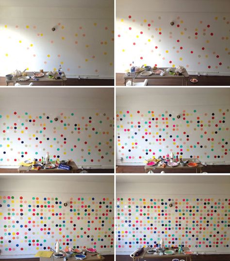 how to make a dot wall Polka Dot Walls, Diy Wand, Style Deco, Cool Ideas, My New Room, Diy Wall Art, Wall Paint, Interior Design Trends, Diy Wall