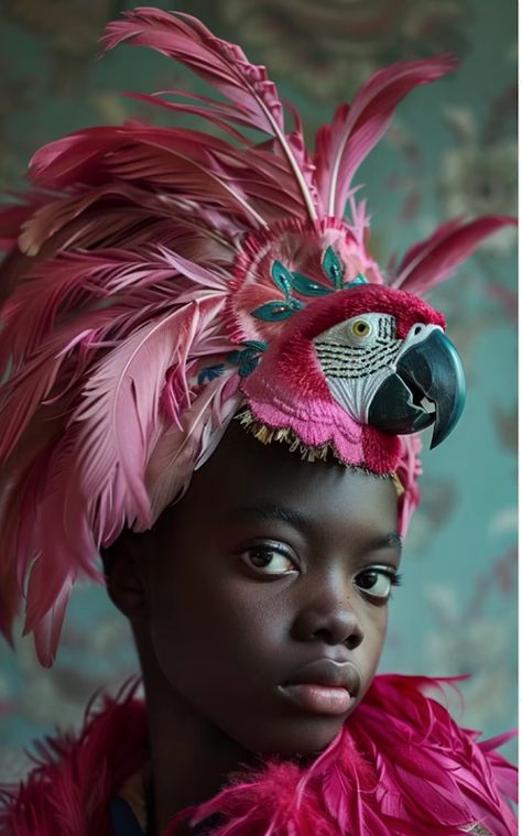 Thread, Fashion and Costume: Hanna Inaiáh Homemade Dress, Animal Costumes, A Fashion Designer, Fancy Hats, Animal Heads, Little Red Riding Hood, Textile Artists, Screen Shot, Headdress