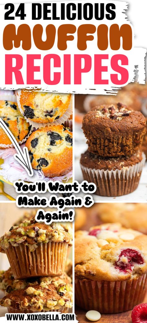 Delicious muffin recipes Dried Fruit Muffin Recipes, Gourmet Muffins Recipes, Fruit Muffin Recipes, Best Muffin Recipes Ever, Mini Breakfast Muffins, Muffins Recipes Easy, Breakfast Muffins Recipes, Delicious Muffin Recipes, Stuffed Muffins