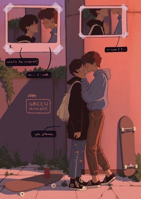 Lgbt Art, Queer Art, Perfect Moment, Gay Art, Couple Art, Cute Comics, Art Anime, Art Reference Poses, Pretty Art