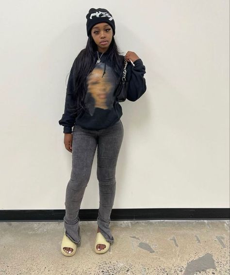 Baddie Outfits Black Women, Hard Fits, Outfit Black Women, Cute Lazy Day Outfits, Swag Outfits For Girls, Chill Outfits, Streetwear Fashion Women, Cute Swag Outfits