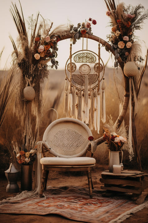 Bohemian flowers, hoop, books, chair photography backdrop inspo Bohemian Photoshoot Ideas, Boho Style Photoshoot, Boho Photo Booth, Bohemian Background, Bohemian Photoshoot, Boho Photoshoot, Boho Photography, Chair Photography, Boho Backdrop