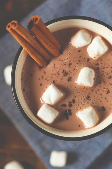 Cinnamon Hot Chocolate, Gourmet Hot Chocolate, Hot Chocolate Milk, Chocolate Caliente, In A Mug, Hot Chocolate Recipes, Marshmallows, Chocolate Recipes, Hot Cocoa