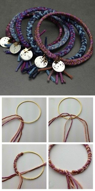 Embroidery Floss Bracelets, Fabric Bangles, Wrap Bracelet Tutorial, Floss Bracelets, Silk Wrap Bracelets, Wrap Bangles, Embroidery Bracelets, Fabric Bracelets, Pulseras Diy