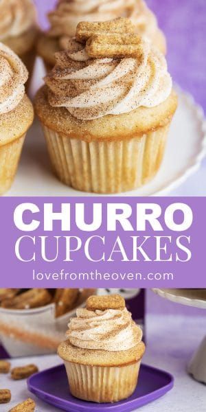 Cereal Cupcakes, Churros Dessert, Cupcakes With Frosting, Churro Dessert, Churro Cupcakes, Recipes Cupcakes, Dessert Halloween, Cereal Dessert, Easy Cheesecake Recipes