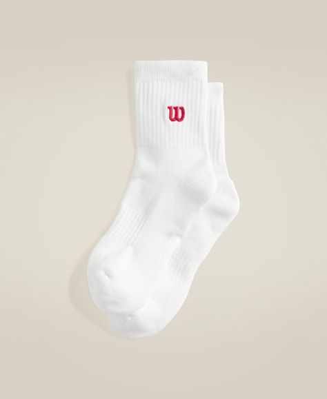 The Wilson Quarter-Length Sock is a tried-and-true silhouette, rising well above the ankle and designed in a variety of Wilson-branded styles. | Wilson Women's Quarter-Length Sock Wilson Sporting Goods, Sock Outfits, Lowercase A, Socks Women, Over 50, Make It, Fun Sports, Tennis, Socks