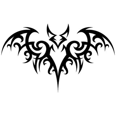 Tribal Tattoo Bat Vampire Symbols, Bat Stencil, Stammestattoo Designs, Van Graphics, Bats Tattoo Design, Tato Suku, Vampire Tattoo, Tattoo Line, Kunst Tattoos