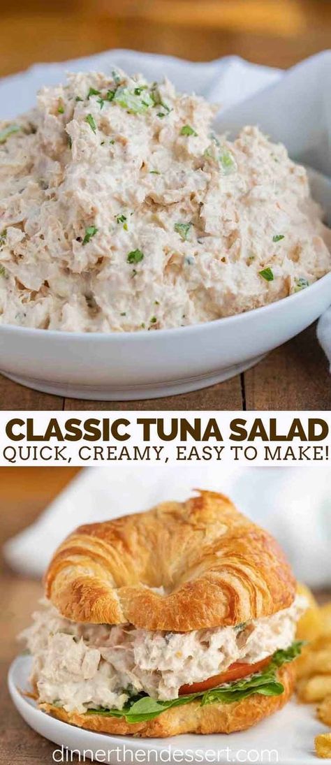 Tuna Salad Sandwich Recipe, Classic Tuna Salad, Resep Sandwich, Best Tuna Salad, Tuna Mayo, Tuna Salad Sandwich, Tuna Salad Recipe, Tuna Recipes, Tuna Salad