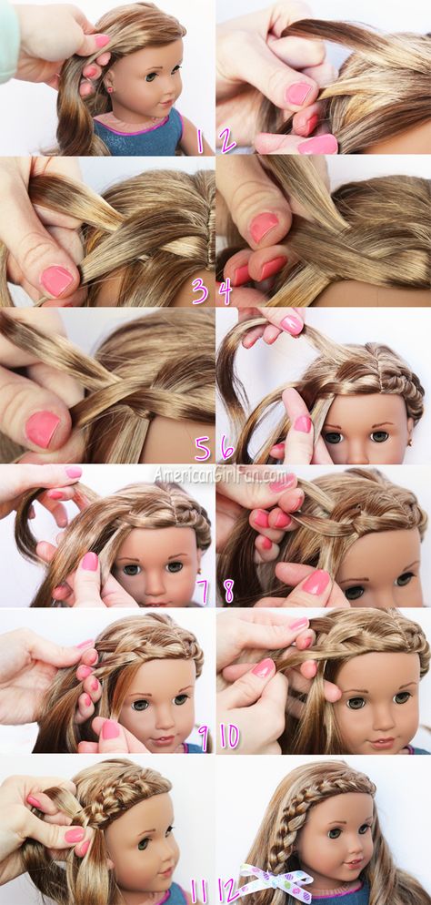 Steps on how to do the Braided Doll Hairstyle for Easter Cute Hairstyles For Barbie Dolls, How To Style Barbie Doll Hair, Hairstyles For Dolls With Long Hair, How To Style Doll Hair, Cute Hairstyles For Dolls, Barbie Doll Hairstyles Step By Step, Hair Styles For Dolls, Barbie Hairstyles For Kids, Doll Hair Ideas