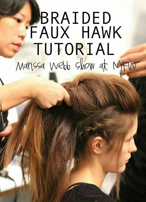 Faux mohawk Updos Tutorials, Faux Mohawk, Mohawk Hair, Faux Hawk Braid, Hair Updos Tutorials, Viking Hair, Marissa Webb, Hair Done, Faux Hawk