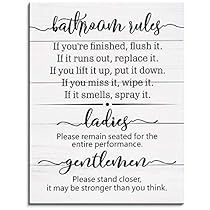 Signs For Bathroom, Funny Toilet Signs, Bathroom Rules Sign, Toilet Signs, Toilet Rules, Bathroom Laundry Room, Bathroom Rules, Toilet Sign, Funny Bathroom Decor