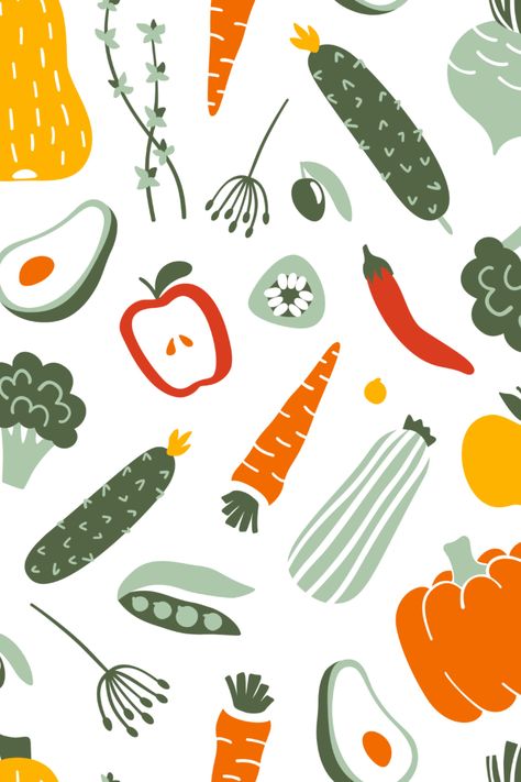 120 best patterns about food on Freepik. Download them at freepik.com! #freepik #patterns #food #foodpattern #vector Vegetable Drawing, Veggie Art, Food Illustration Design, Custom Mask, Vegetable Illustration, Lino Prints, Food Collection, Food Illustration Art, Food Patterns