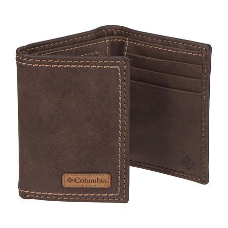 Wallet Type: TrifoldFeatures: Rfid Blocking, In A Gift BoxCard Capacity: 9 SlotsClosure Type: Fold OverPockets: 3 Inside Slip Pockets, 1 Inside Bill Pocket, 1 Id WindowMeasurements: 7.5 Length/Inches, 3.5 Width/Inches, 1.5 Height/InchesBase Material: 75% Polyurethane, 25% LeatherFabric Description: Faux LeatherCare: Wipe CleanCountry of Origin: Imported Leather Anniversary Gift, Leather Anniversary, Leather Trifold Wallet, Pocket Wallet, Timeless Gifts, Trifold Wallet, Gift Ideas For Men, Personalized Accessories, Small Accessories