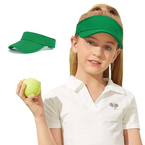 PRICES MAY VARY. Material: The kids visor sun hat is made of 100% cotton, breathable and comfortable for the perfect fit, especially for outdoor activities. Fine cotton fabric protects the hair and eyes from Ultraviolet. 100% cotton sweatband make kids feel fresh. Design: Top empty perfect for kids outdoor activities, and also most suitablie for girls high ponytail messy bun. The wide brim design of the kids sun hat can block sunlight and ultraviolet rays from shining on the face, avoid sunburn, Tennis Hat, Ponytail Messy, Dinosaur Hat, Kids Sun, Kids Sun Hat, Kids Baseball Caps, Golf Visor, Girls Winter Hats, Sun Visor Hat