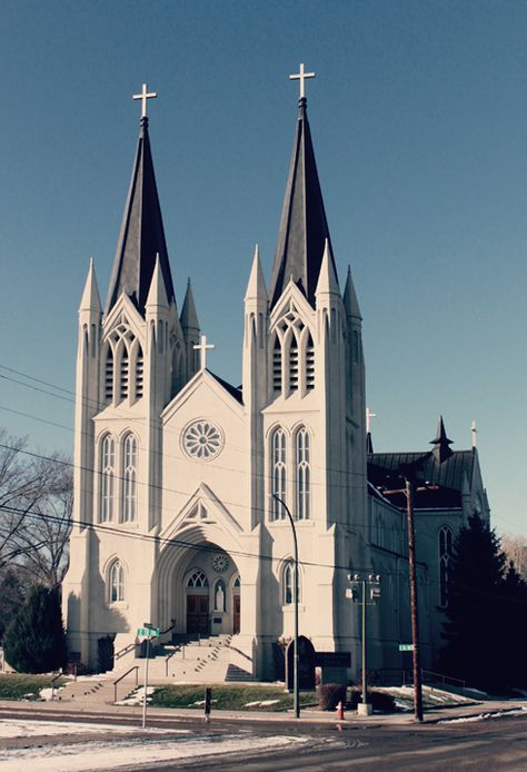 Church Exterior Design, Church Exterior, Alberta Photography, Church Design Architecture, Church Photos, Church Catholic, Church Photography, Church Building Design, Roman Church