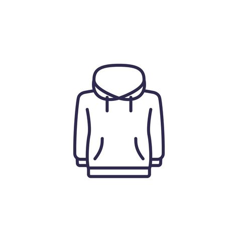 hoodie line icon on white.eps Hoodie Logo Design Ideas, Hoodie Logo Design, Hoodie Clipart, Hoodie Icon, Ux App Design, Hoodie Drawing, Logo Pants, Iphone Instagram, Hoodie Logo