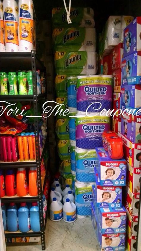 Stockpile Inspiration. #Coupon #Couponing #couponmania #Stockpile #Stockpiling Beginner Couponing, Coupon Stockpile Organization, Stock Pile Organization, Stockpile Organization, Couponing Stockpile, Extreme Couponing Stockpile, Underground Bunkers, Preppers Pantry, Stock Pile