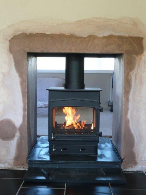 Log Burner Ideas, Fireplace Wood Burning, Double Sided Log Burner, Double Fireplace, Double Sided Stove, Stove Installation, Wood Burners, Indoor Outdoor Fireplaces, Fireplace Wood