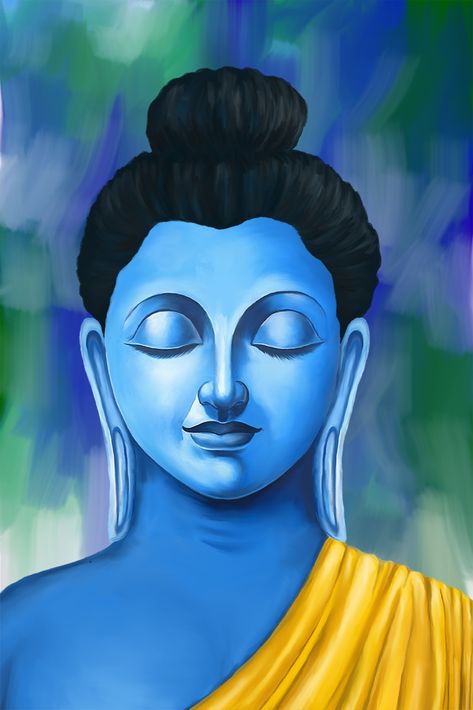 Bhudha Image Art, Buddha Canvas Art, Buddha Drawing, Buddha Painting Canvas, Buddhist Art Drawing, Ganesh Art Paintings, Buddha Canvas, Buddha Art Drawing, Buddha Artwork