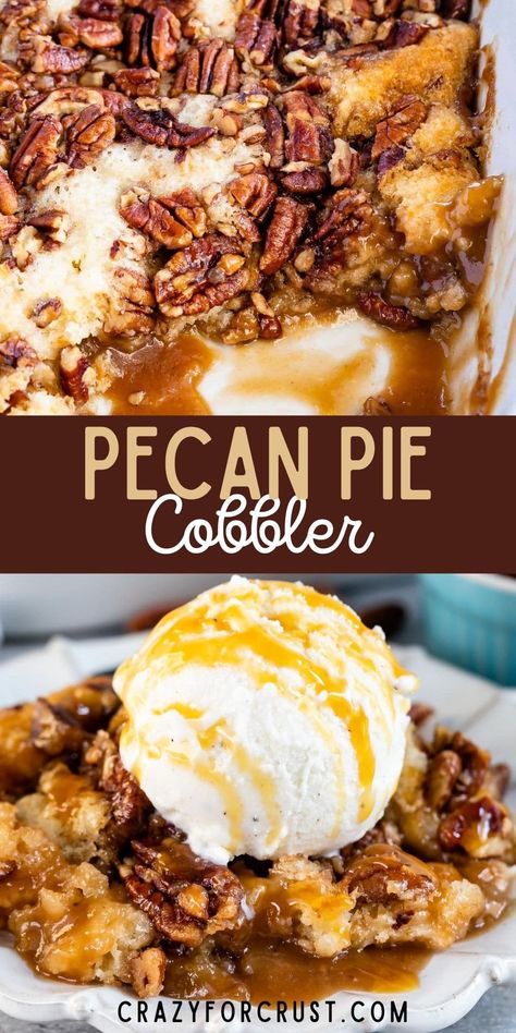 Pecan Cobbler Recipe, Best Buttermilk Biscuits, Pecan Pie Cobbler, Pecan Filling, Biscuit Crust, Cobbler Recipes Easy, Easy Biscuit, Pecan Cobbler, Pecan Desserts