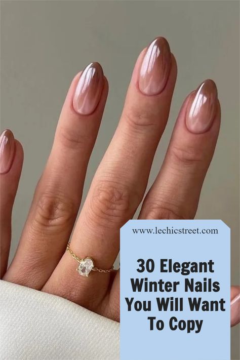 30 Elegant Winter Nails You Will Want To Copy. 30 Winter nails designs that you will love for Winter. Lots of Winter nail colors including red nails and chrome nails to give you Winter nail inspo. Check out the Winter nail ideas to recopy for your next Winter nail art. #winternailart #winternailideas #winternaildesigns #elegantwinternails Ombre Nail Colors Ideas Winter, Neutral February Nails, Winter Ombre Nails Ideas, Ombre Nail Art Designs Classy, Dip Nail Ideas Winter, Valentine’s Day Nails Coffin, Early Spring Nails Late Winter, Chrome Valentines Day Nails, Winter Sns Nails