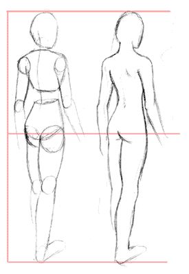 Draw Manga - Female Bodies - Legs ... Figure Drawing Tutorial, Male Figure Drawing, Drawing Female Body, Human Figure Drawing, Human Drawing, Kunst Inspiration, Sketches Tutorial, Gesture Drawing, Anatomy Drawing