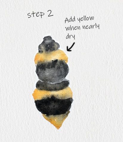 Watercolor Art Tutorial, Bee Watercolor, Bee Drawing, Bee Painting, Watercolor Tutorial, 8bit Art, Watercolor Paintings For Beginners, Watercolour Inspiration, Watercolor Paintings Easy