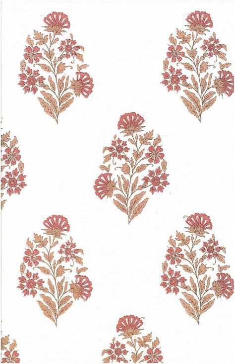 Etnic Pattern, Victorian Inspired Fashion, Dusty Coral, Block Printed Textiles, Flower Drawing Design, Textile Prints Design, Chinoiserie Wallpaper, Indian Block Print, Printed Curtains