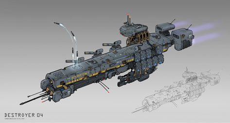 Space Ships Concept Design, Wojskowy Humor, Destroyer Ship, House Atreides, Sci Fi Ship, Space Fleet, Concept Vehicles Sci Fi, Space Ships Concept, Space Engineers