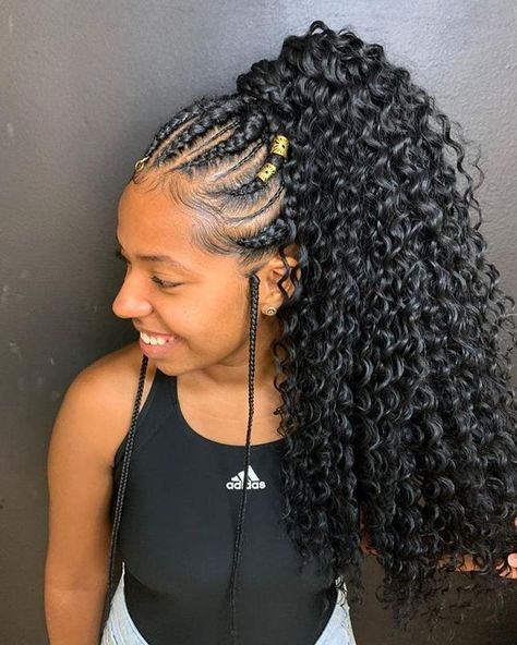 4a Hairstyles, Crochet Ponytail, Weave Ponytail Hairstyles, African Hair Braiding Styles, Braided Cornrow Hairstyles, Braids Hairstyles Pictures, Braided Ponytail Hairstyles, Braids With Curls, Girls Hairstyles Braids