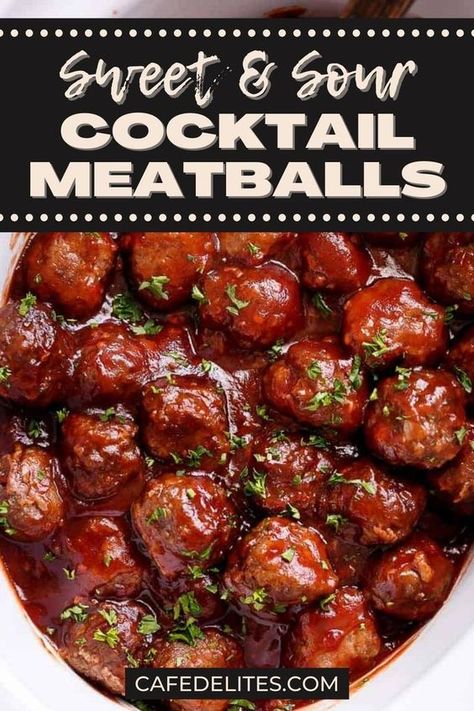 Candied Meatballs, Sweet And Sour Meatballs Appetizers, Meat Ball Appetizers Parties, Pioneer Woman Cocktail Meatballs, Best Meatball Sauce Appetizers, Sweet Sour Meatballs Easy, Horderves Appetizers Meatballs, Sweet And Sticky Meatballs, Best Party Meatballs