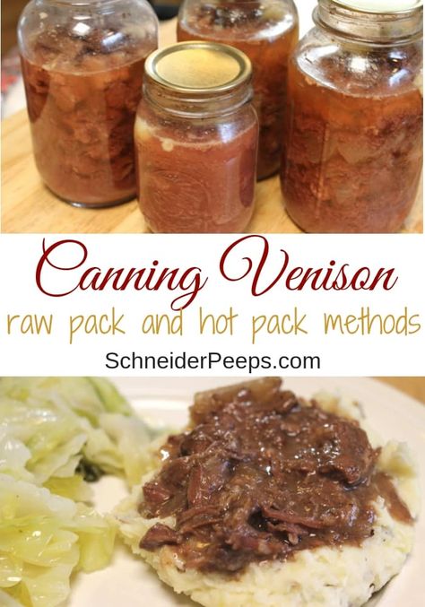 Canning Venison with the Hot Pack or Raw Pack Method Canning Venison, Canned Venison, Pressure Canning Meat, Canning Instructions, Pressure Canning Recipes, Deer Recipes, Freezing Food, Ground Venison, Home Canning Recipes